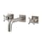 Kingston Brass KS6128DX Two-Handle Wall Mount Bathroom Faucet, Brushed Nickel KS6128DX - alternate 1